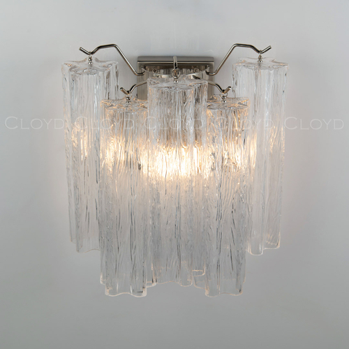 Бра Cloyd ANNO-D W1 / выс. 29 см - хром - прозрачн.стекло (арт.20469)