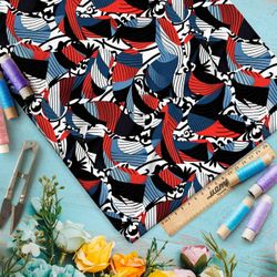 Ткань премиум шифон фантазийный калейдоскоп