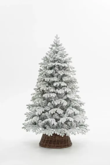 Искусственная елка Аляска заснеженная 180 см., 310 теплых белых LED ламп, литая+пвх, ЕлкиТорг (149180)