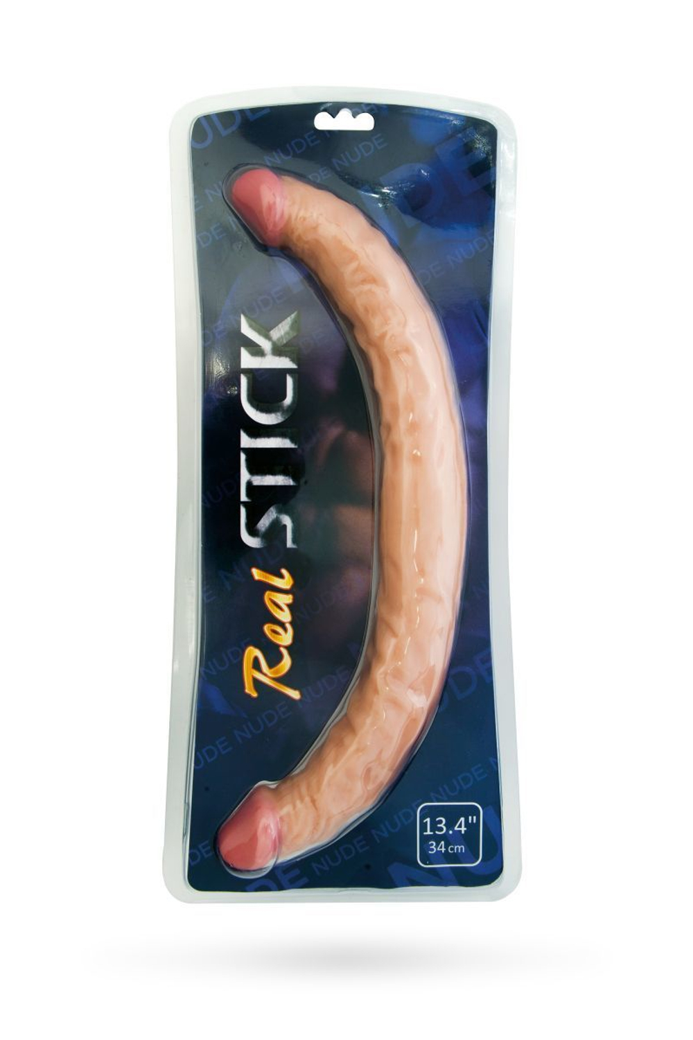 Двусторонний фаллоимитатор Realstick Nude - 34 см.