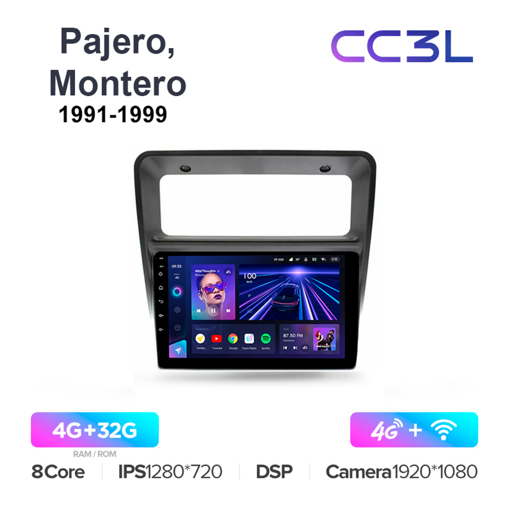 Teyes CC3L 9"для Mitsubishi Pajero, Montero 1991-1999