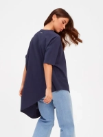 Туника оверсайз ассиметричная графит