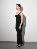 Платье макси чёрное