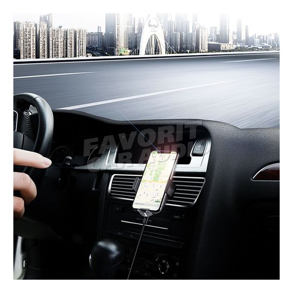 Держатель Usams US-CD72 воздуховод бесп. QI зарядка Уценка