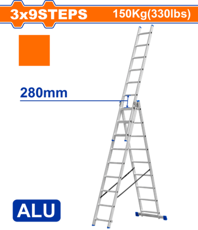 Выдвижная лестница из 3 секций