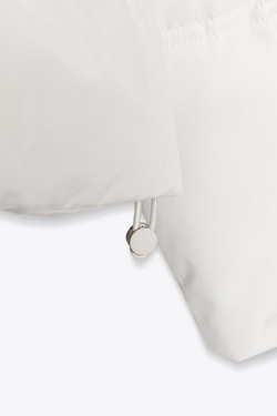 ZARA НЕПРОМОКАЕМЫЙ ВЕТРОЗАЩИТНЫЙ КОРОТКИЙ АНОРАК, ЭКРЮ