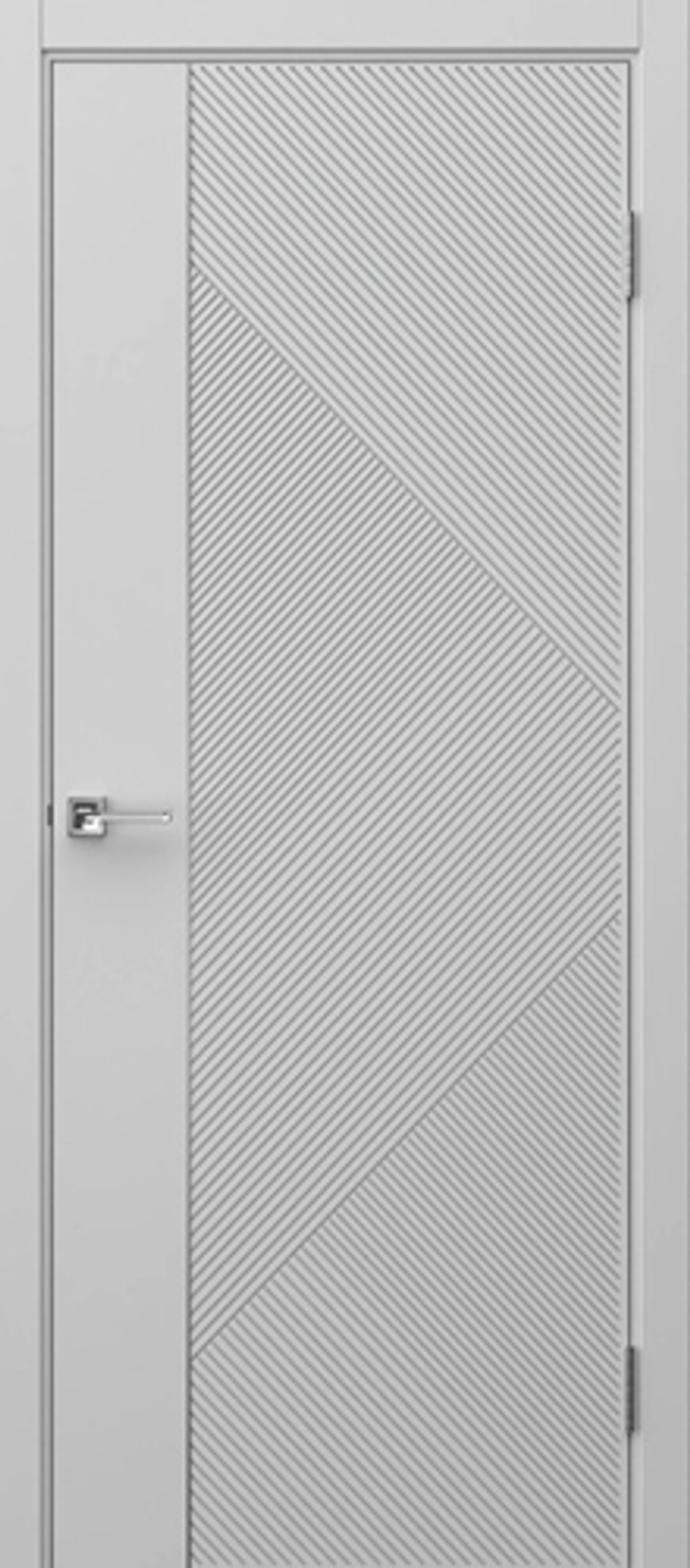 Межкомнатная дверь House Doors Соло 4 ДГ (молдинг серебро) RAL 7047