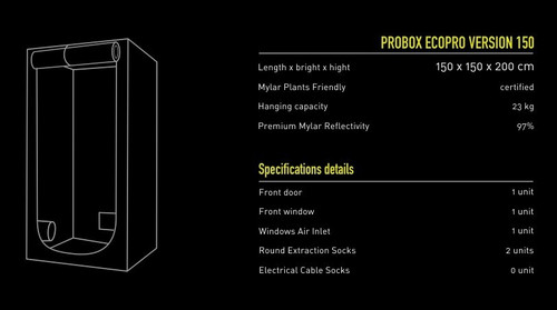 Garden Highpro гроутент Probox Ecopro Version 150 (150х150х200)