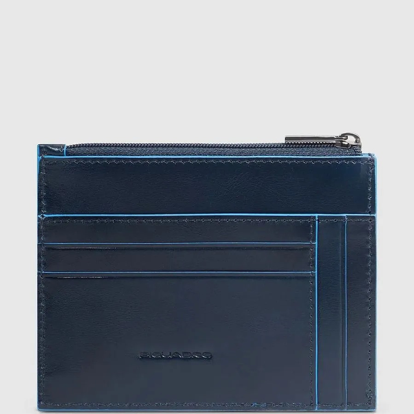 Картхолдер на молнии Piquadro Blue Square/Blu