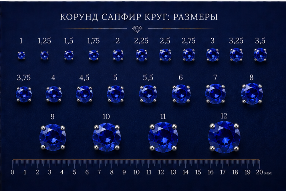 Корунд Сапфир Круг