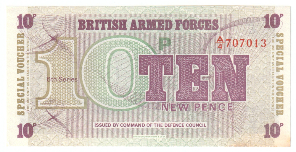 British Armed Forces, 10 New Pence, 1972, UNC