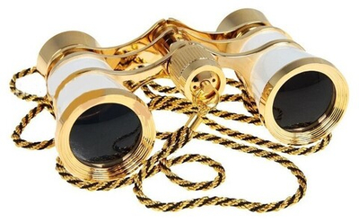 Бинокль театральный Kromatech БТ 3x25, с цепочкой (белый)