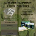 Набор оружейная краска в баллончиках, трафарет "Мох лес", NK Novokraska