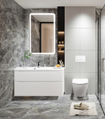 Комплект унитаза с инсталляцией BelBagno Uno BB3105CHR/SC/BB002-80/BB005-PR-CHROME с сиденьем Микролифт и клавишей смыва Хром глянцевый