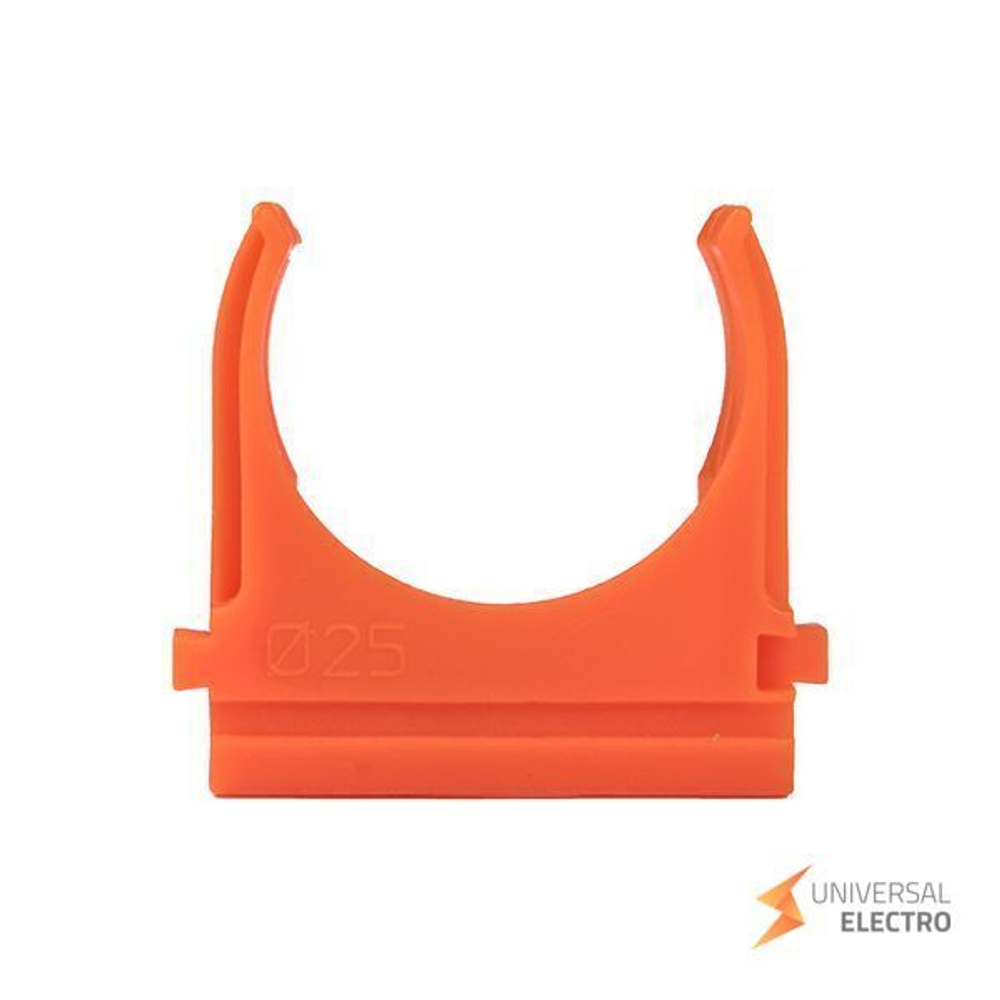 Крепеж-клипса d25 мм (10 шт) оранжевая EKF-Plast