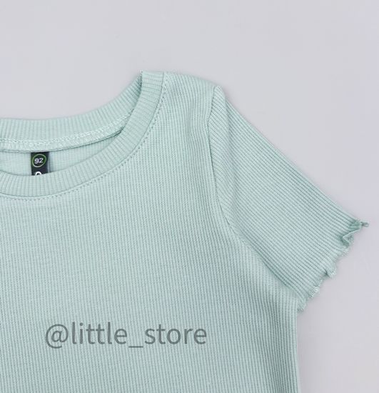 Футболка хлопковая "Ромашковое лето" голубая дымка