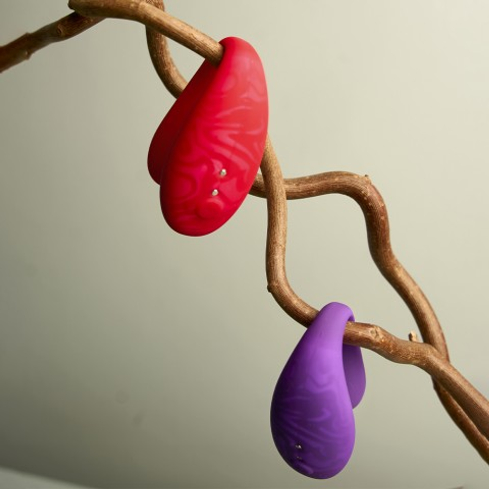 Вибратор для пар Tween+ с управлением через приложение от Amovibe красный