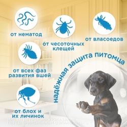 Капли на холку против блох, клещей и круглых гельминтов Elanco Адвокат для собак от 25 до 40кг, 1пипетка