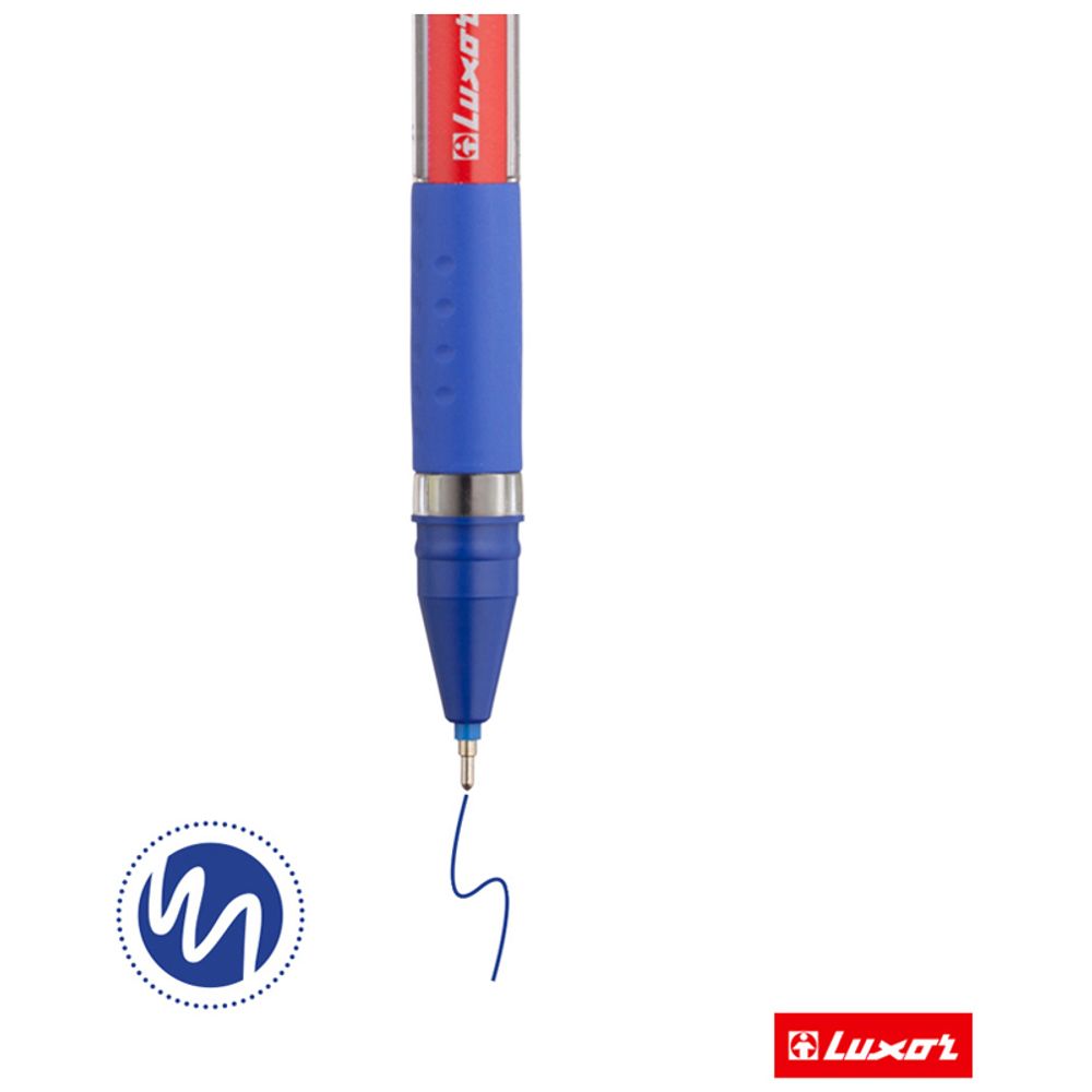 Ручка шариковая Luxor "Style" синяя, 0,7мм, грип, 1шт