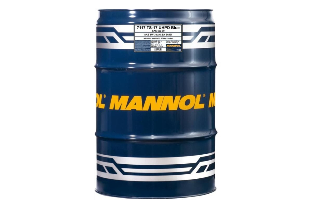 Синтетическое моторное масло MANNOL TS-17 SAE 5W30 UHPD Blue (208л.)