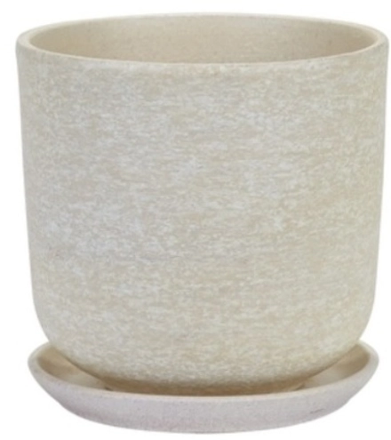 Горшок керамический цилиндр Бежевый камень 3л d18 h15,5