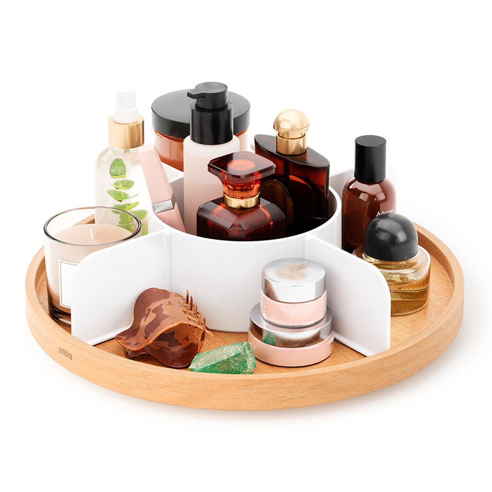 Органайзер для специй Bellwood, белый/натуральное дерево