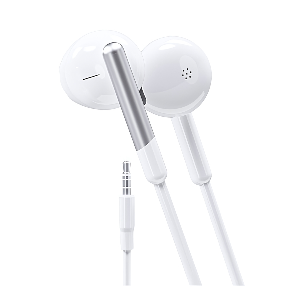 Наушники WALKER H315, вкладыши, микрофон, кнопка ответа, белые