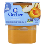 Gerber, детское питание, 2nd Foods®, абрикосовое ассорти, 2 упаковки по 113 г (4 унции)