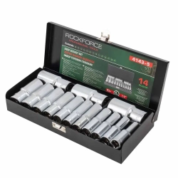 Набор головок глубоких 14пр. 1/2''в мет.кейсе RockForce RF-4143-5