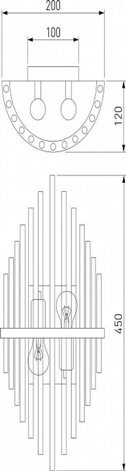 Накладной светильник Bogate's Allure 355/2 хром