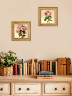 Картина настенная интерьерная в раме "под дерево" 26*26 см