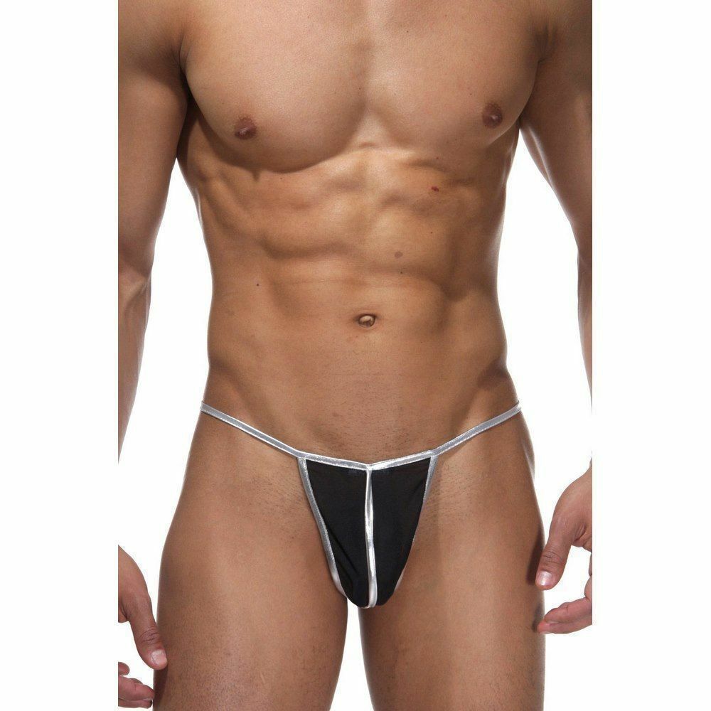 Мужские трусы стринги черные Cosmos Colors NB01BS