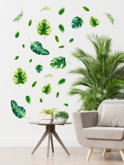 Интерьерные виниловые наклейки большие воздушные шары на стены в детскую, дома, облака, пейзаж