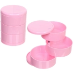 Органайзер для хранения «МАРЦИПАН», цвет пудровый, три отделения, 10.5*13см (упаковка коробка)