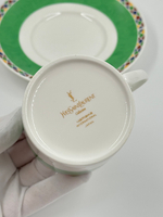 Кофейная пара зелёная Yves Saint Laurent by Yamaka