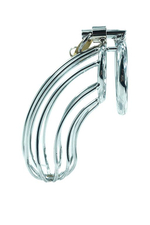 Мужской пояс верности с фиксированным кольцом под мошонку (Цвет: серебристый)