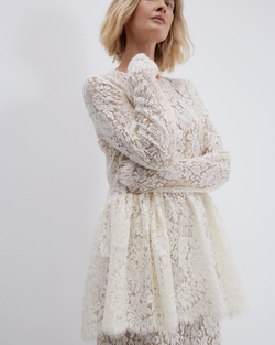 Блуза из кружева Солстисс сливочное масло