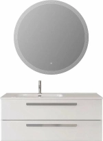 Тумба с раковиной Cezares ECO-CER-N 120 ECO-CER-N-1200-2C-SO-BL белая глянцевая левая/правая