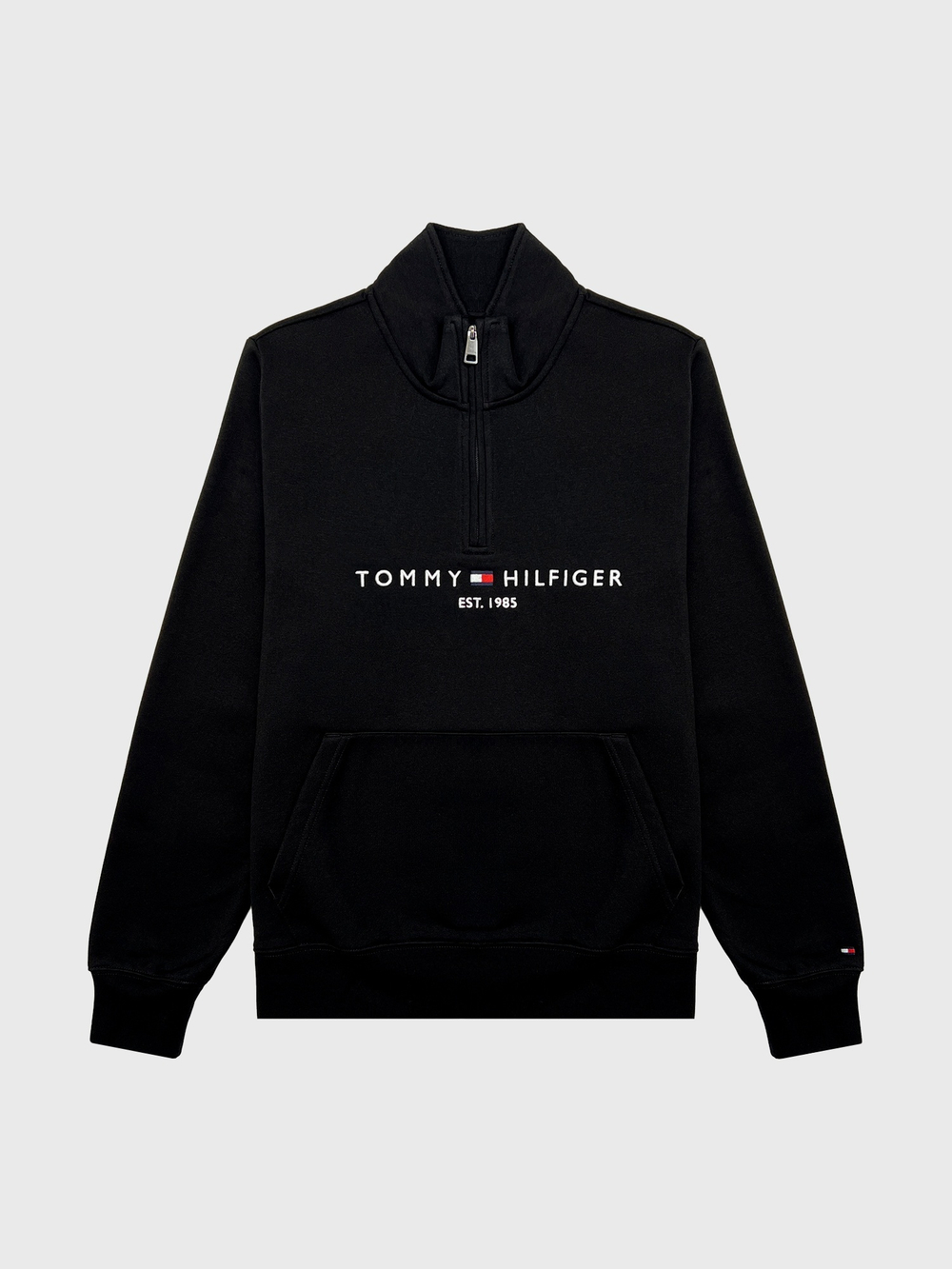 Свитшот Tommy Hilfiger Tommy Logo Quater-Zip Black