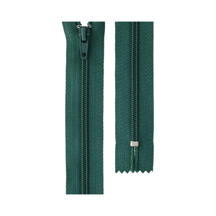 Молния Спираль н/р брючная "Gamma", 18 см замок-автомат, №265 т.зеленый