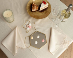 Набор салфеток 4шт 40х40 Sofi De MarkO Серенити кремовый