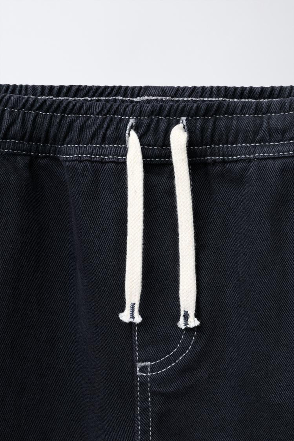 ZARA БРЮКИ BAGGY КОНТРАСТНЫЕ, МОРСКОЙ СИНИЙ