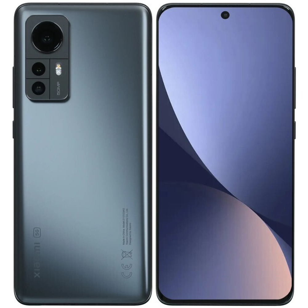 Смартфон Xiaomi 12X RU, 6.28", Amoled, 8 Гб, 128 Гб, 50 Мп, 32 Мп, 4500 мАч, NFC, серый