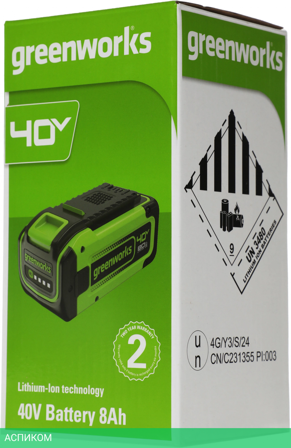 Аккумулятор для инструмента Greenworks G40B8 (2951607)