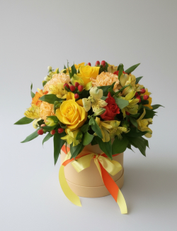 Коробка с цветами Яркие эмоции