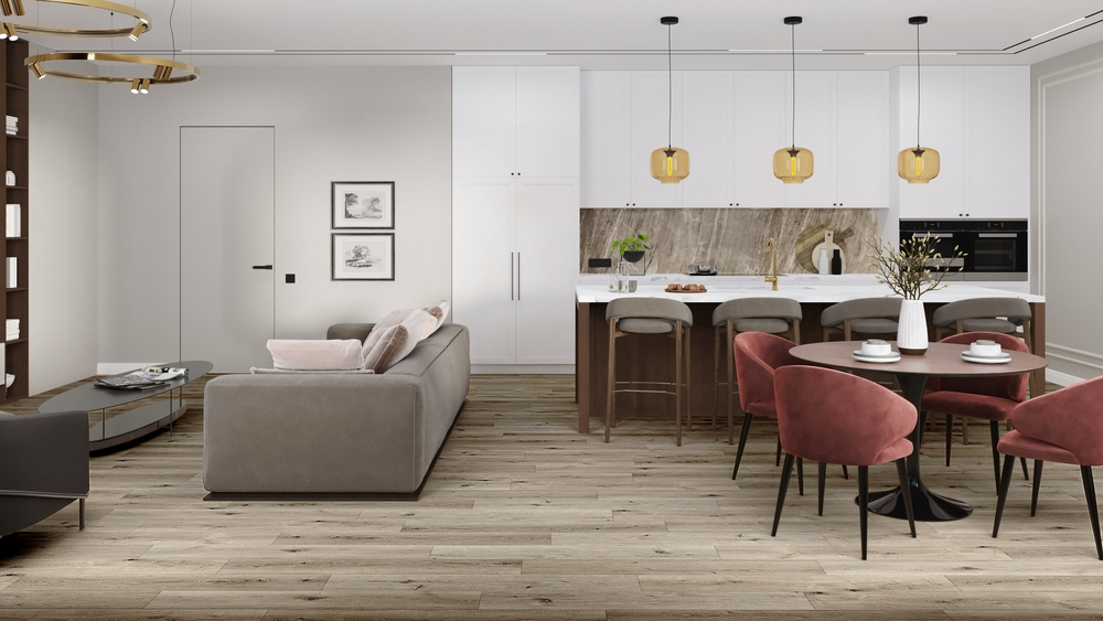 LVT-плитка Damy Floor 1508-1-LVT Дуб Лофт