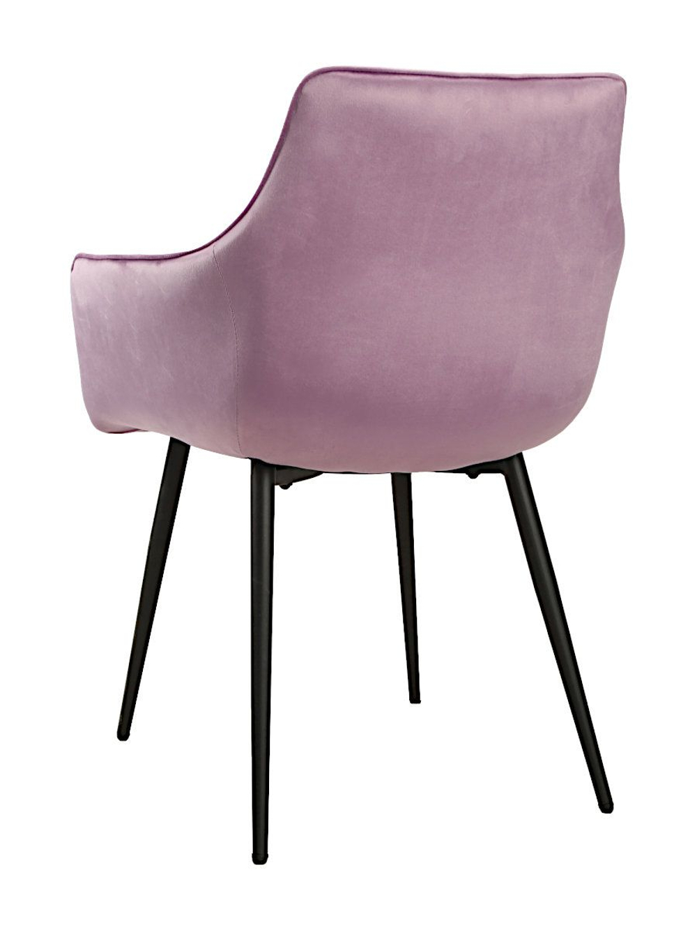 Стул LA ALTA CATALINA велюр сиреневый, каркас черный