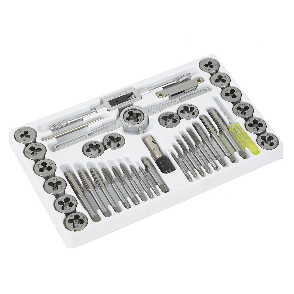 Набор метчиков и плашек 40 предметов М3-М12 метрическая резьба Car-Tool CT-W040