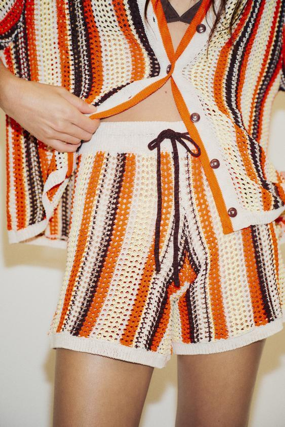 ZARA ТРИКОТАЖНЫЕ ШОРТЫ, РАЗНОЦВЕТНЫЙ