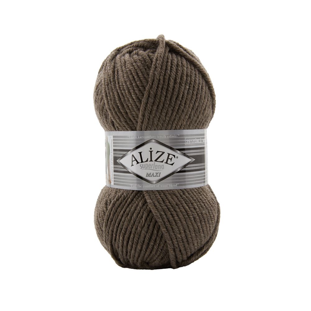 Пряжа Alize (Ализе) Superlana Maxi / уп.5 мот. по 100 г, 100 м, 884 черный кофе